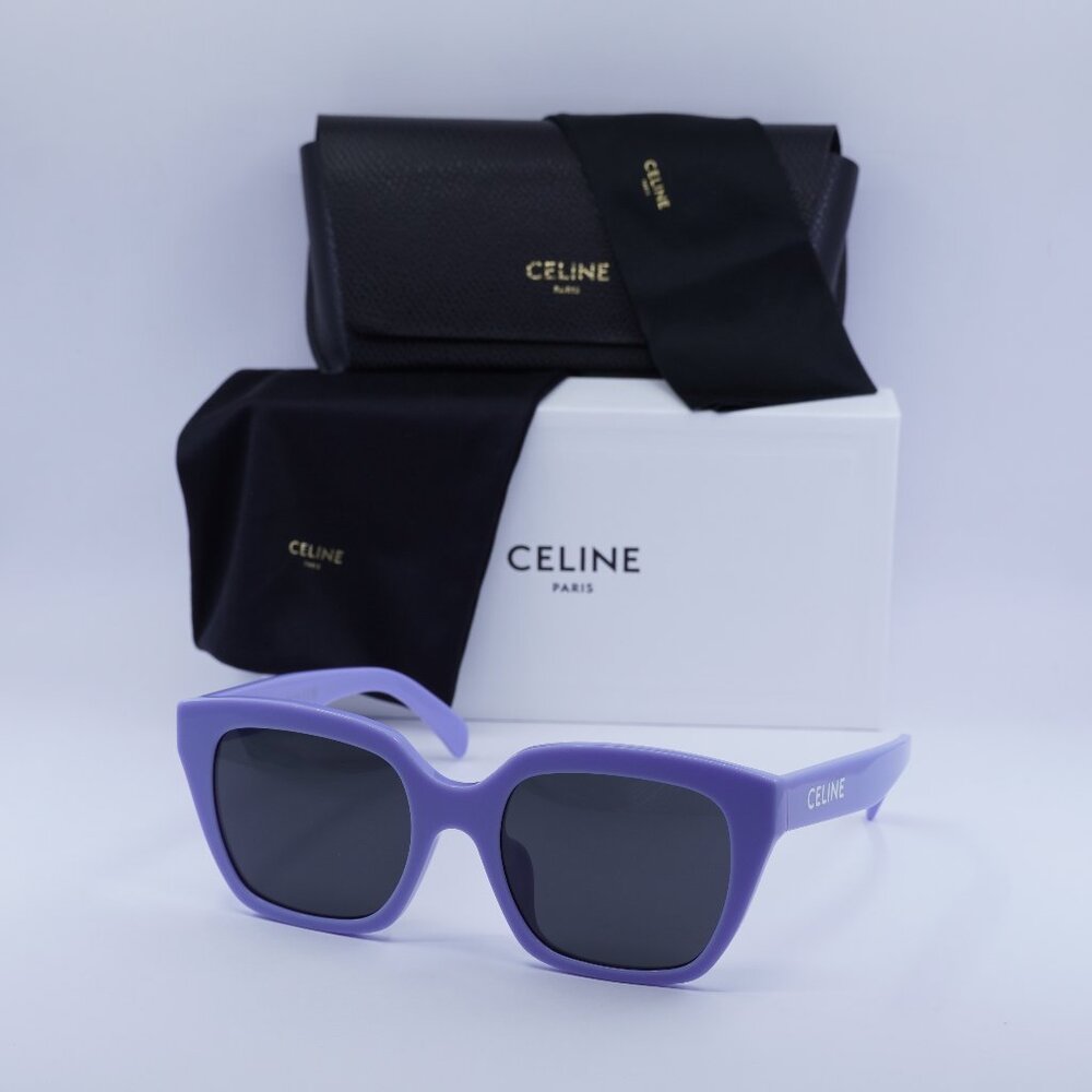 Celine CL40198F 78A Square Sunglasses - Lilac/Smoke